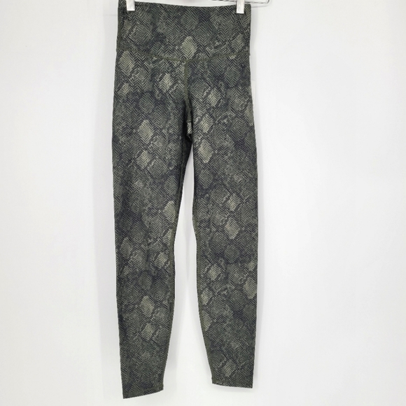 GOOD american dark green huntersnake core power leggings 0 - Picture 2 of 4